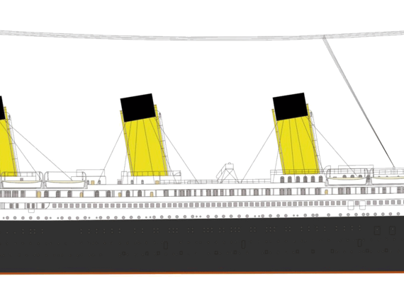 Корабль RMS Olympic [Ocean Liner] (1912) - чертежи, габариты, рисунки
